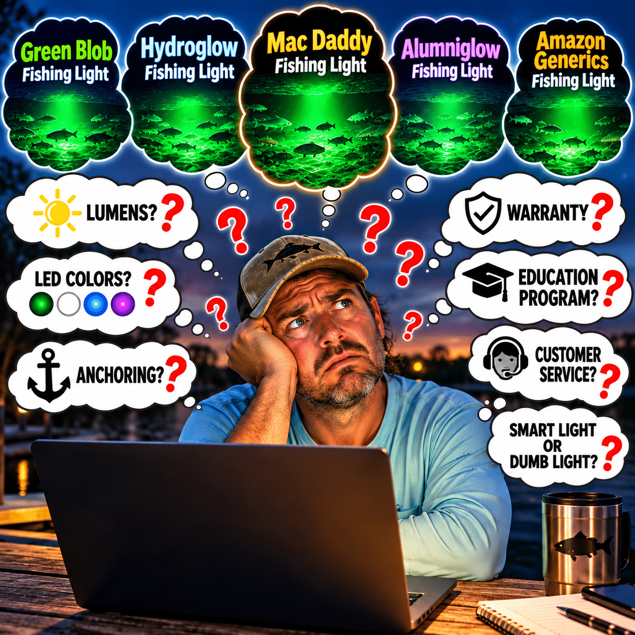 MacDaddyfishing light comparing them to help shoppers decide what to buy